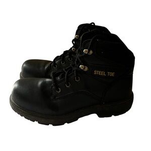 Brahma Black Steel Toe Boots Sz 9 1/2W